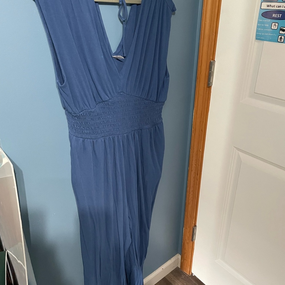 Old Navy Blue Sleeveless Jumpsuit